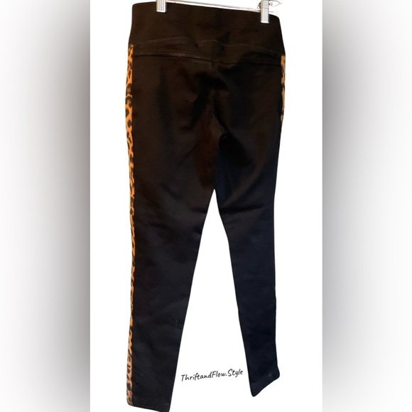 NWOT | I.N.C INTERNATIONAL CONCEPTS | LEGGING | BK + LEOPARD PRINT | SIZE 4 | - Picture 4 of 7